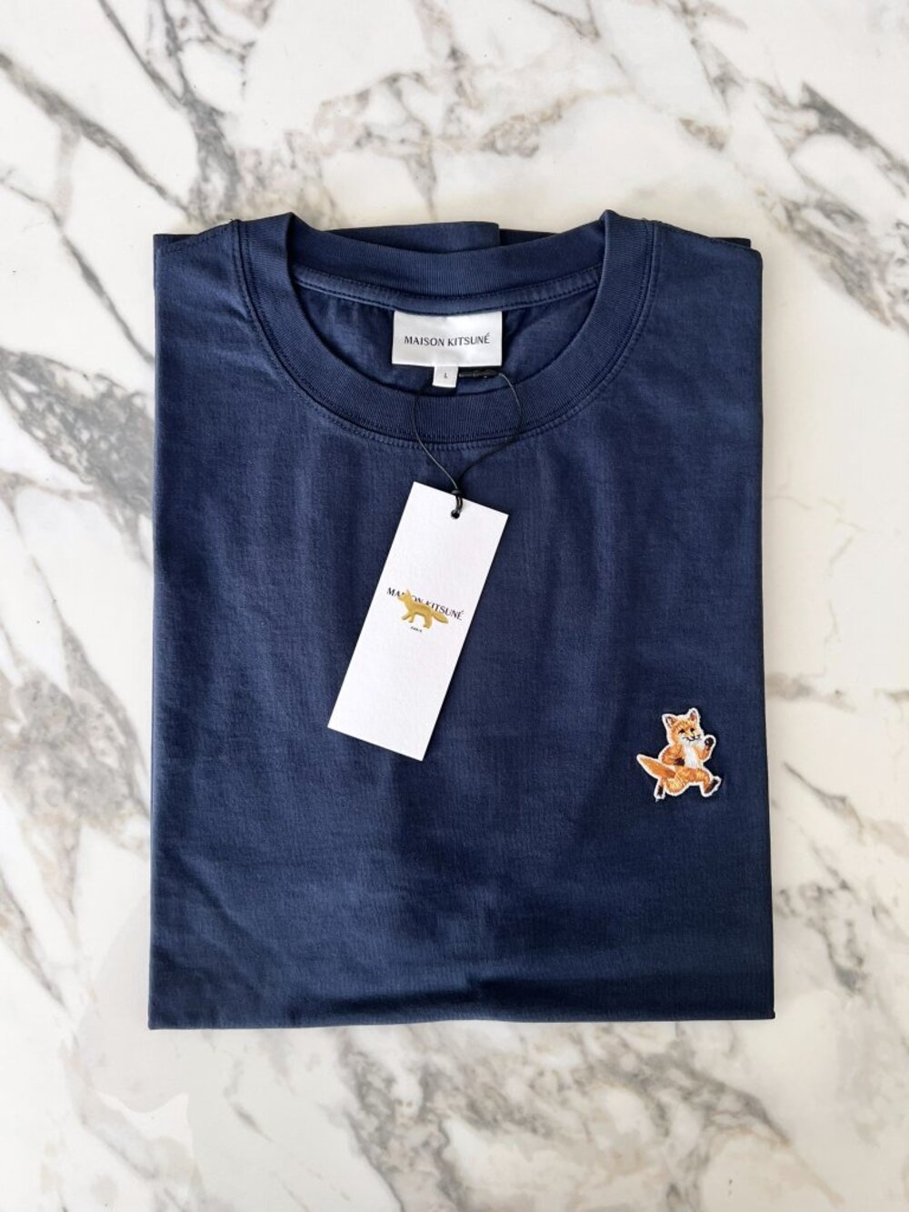 NWT - Maison Kitsune Speedy Fox T-shirt - Ink Blue🦊